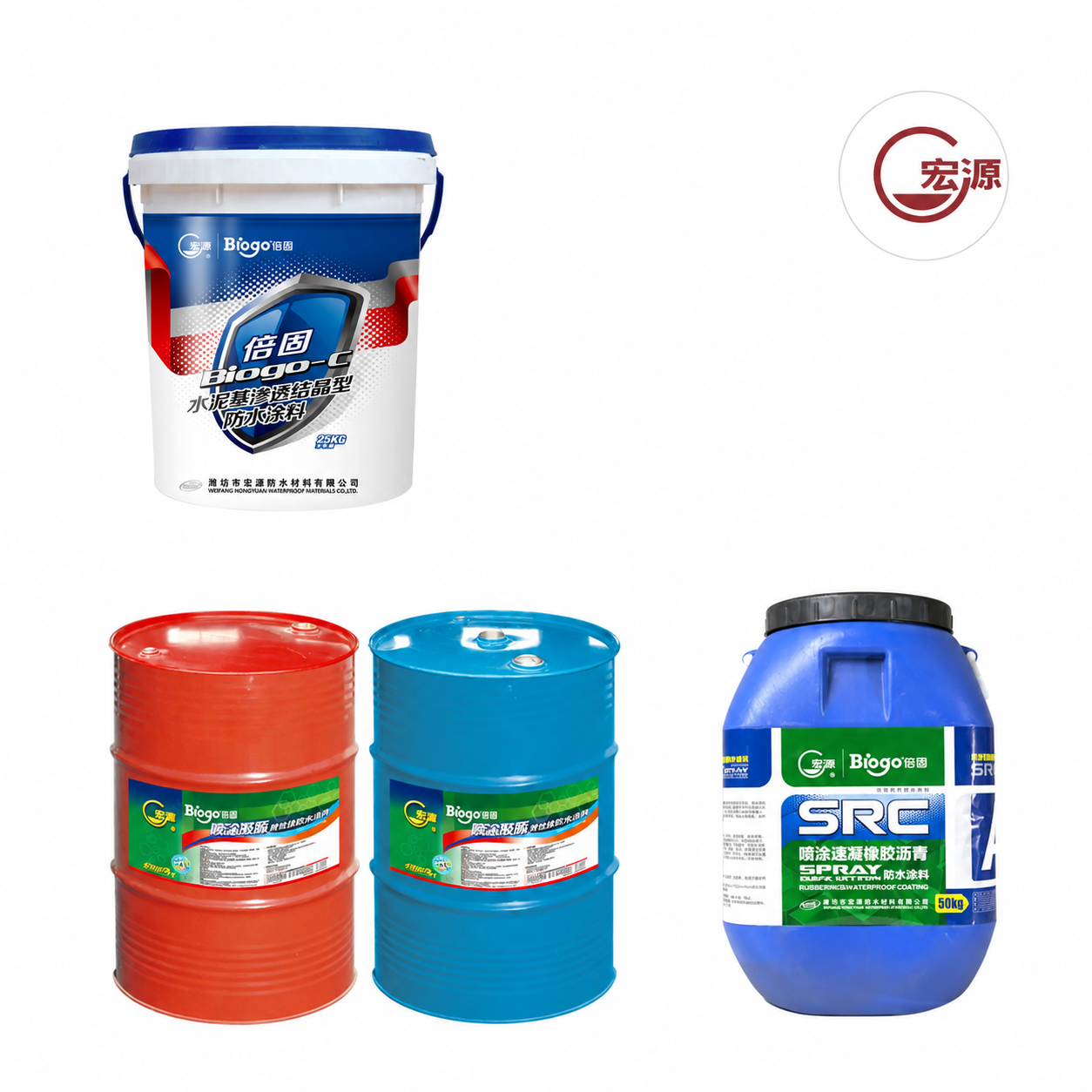 Hongyuan waterproofing coating product range